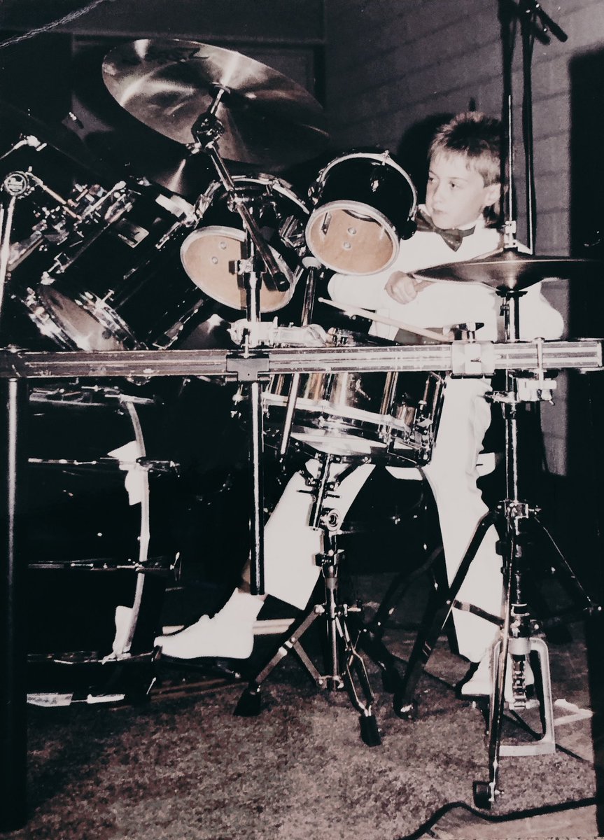 thebrianquick's tweet image. It’s throwback Thursday &amp;amp; here is my younger self. I am grateful to God for giving me the gift of loving drums and music, it’s been a true blessing to my life. ❤️ I would love to see your old pics!