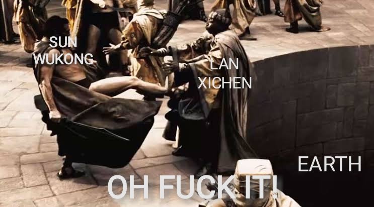 Vi_VioletYM's tweet photo. Meme based on #UntilourSilverBridge chapter 23

@twanderingheart HERE YA GO CHIMKEN HAHAHAHAHAHAHAHA

#XiCheng #UOSB https://t.co/TDDgAVSfVJ