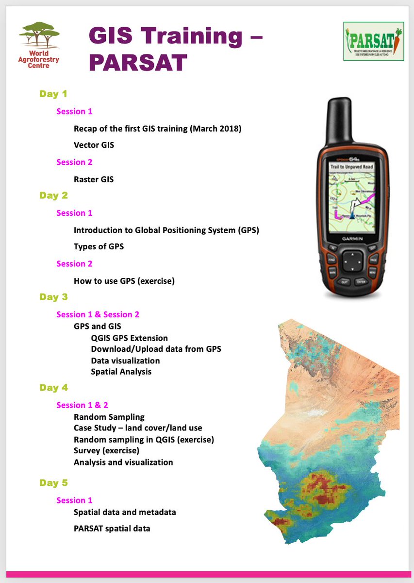 mnabiahmad's tweet photo. GIS and GPS trainings conducted ( in November 2018) by @ICRAF Geo Science team in Mongo, Chad for project @infoParsat235. @IFAD #capacitydevelopment #Tshad #Chad #IFAD https://t.co/g9EtNa6Tud