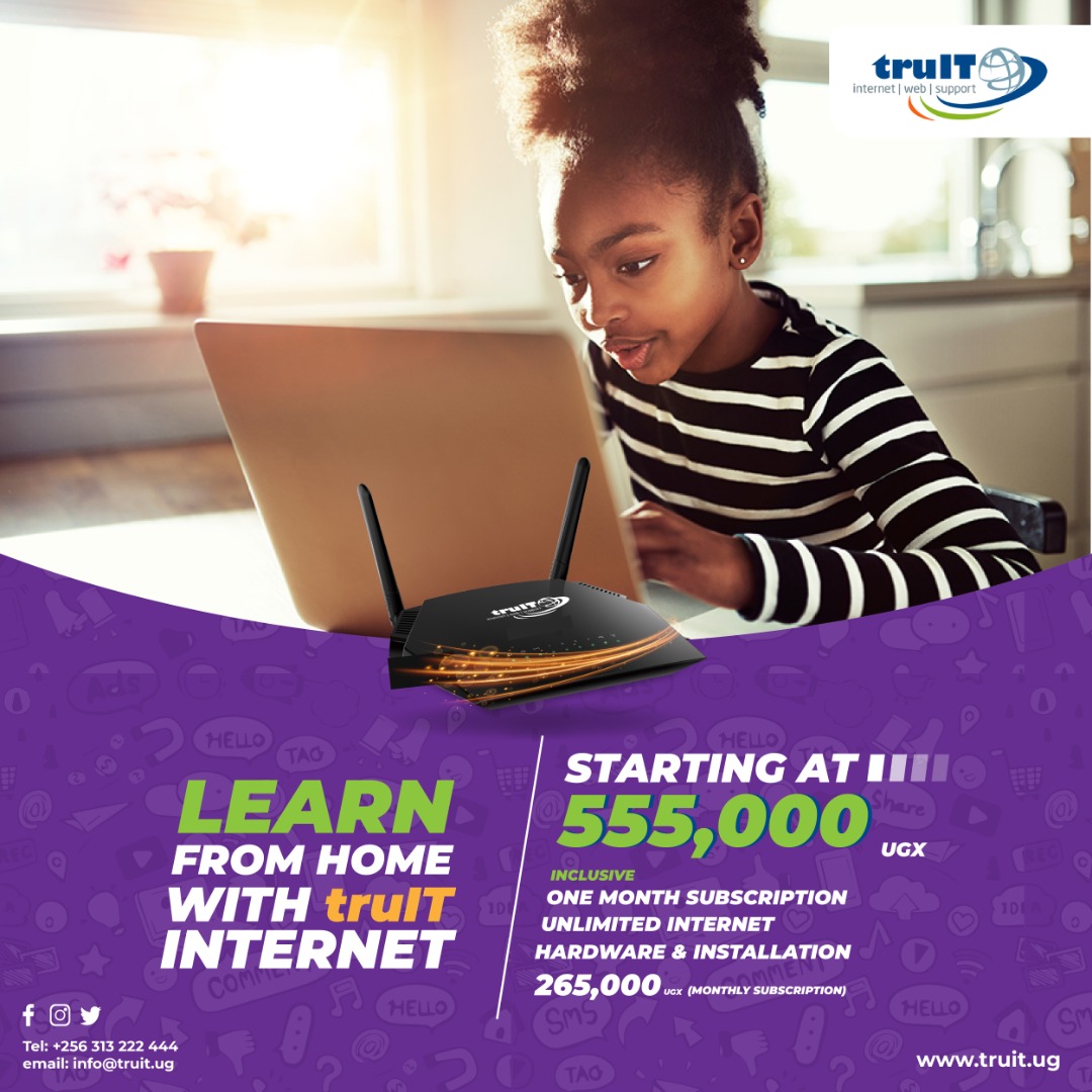 PabloKimuli's tweet photo. The best internet service provider that will see you through home school during and after the lockdown #truIT is the real deal! 💕💕 https://t.co/CKcbqA2iOh