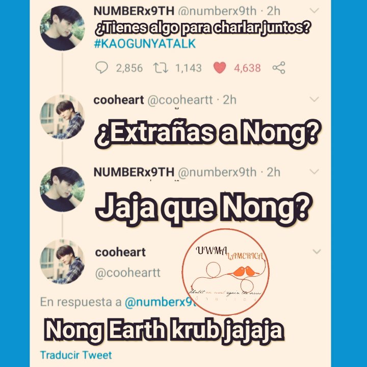 UWMALAMERICA's tweet photo. @numberx9th Trad inglés @waan_kaoearth 

🤭 Pobre bebe #cooheart quiere que #number_9th le diga que lo extraña 😍
Vamos Kao no seas malito, mima un poco a tu conejito 🐰

#KaoEarth #NineHeart 
#KAOGUNYATALK https://t.co/EURk0xdwgf