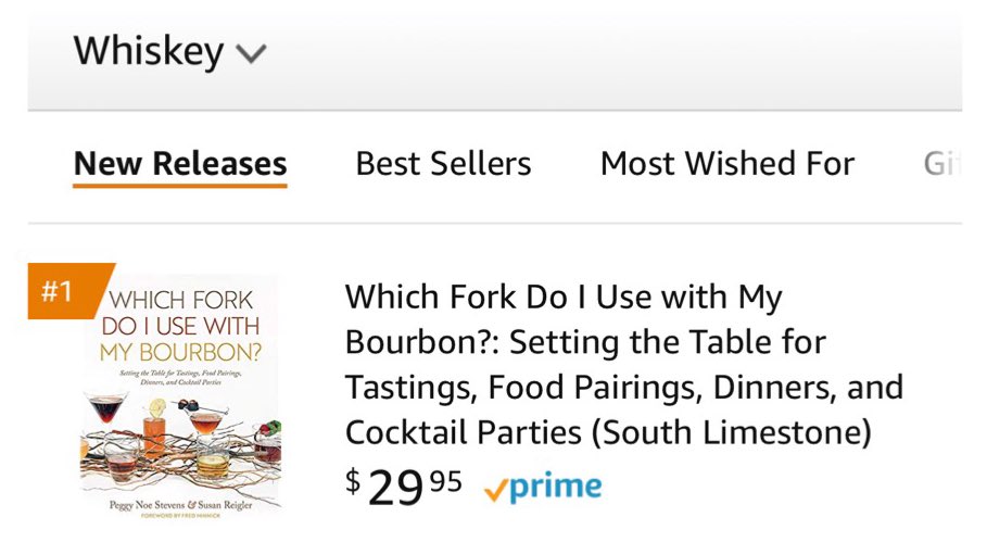 PeggyNoeStevens's tweet image. #WhichFork is no. 1 on @amazon “New Releases in #Whiskey” list and I’m SO proud 🥃 @SReigler amzn.to/2Yki11P