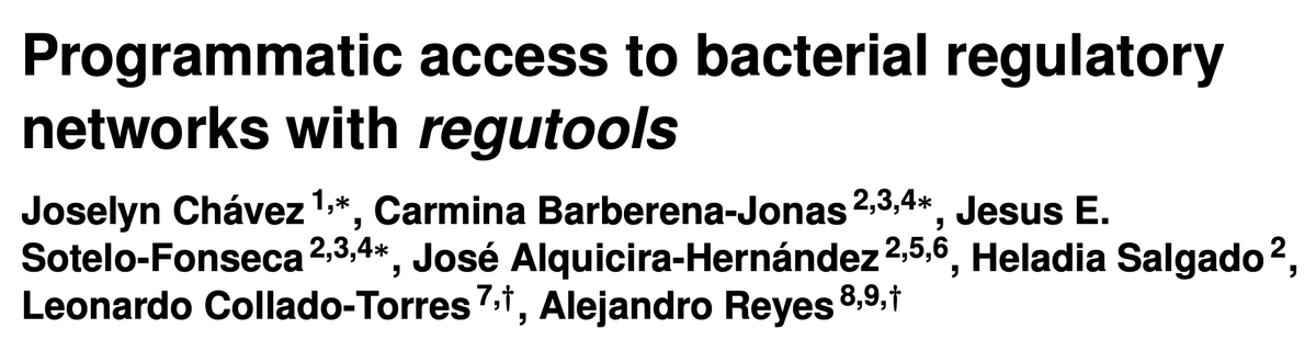 lcolladotor's tweet photo. I'm very excited to share that #regutools 📦 is now on @biorxivpreprint 🙌🏾
Use it to access the #RegulonDB gene regulation database using R #rstats. It's a bridge towards the @bioconductor universe ✨
📜 https://t.co/yX66jptIGH
💻 https://t.co/lPUojddPln
A @CDSBMexico project https://t.co/kbg9Kd9dZA
