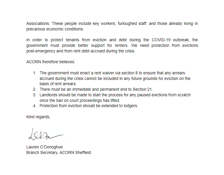 We've written an open letter to Clive Betts MP, Chair of the Housing Select Committee.

We're calling on him to push the govt to:
✅Waive rents
✅#EndSection21
✅Where evictions have been paused, make landlords start eviction proceedings again when the ban ends
✅Protect lodgers