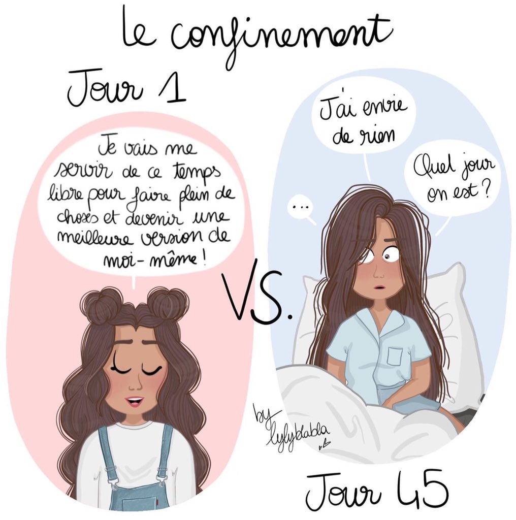 nancyandrian's tweet photo. Qui d'autres ? 😆 
#confinement https://t.co/5klVk5Ifox