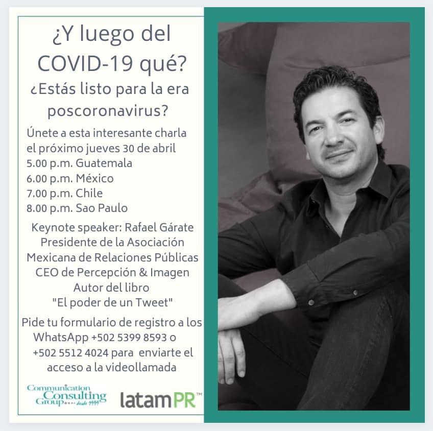 TELE_URBAN's tweet photo. ¿Y luego del #COVID__19, qué? Solicita tu formulario de registro y acompaña a @rafagarate en esta charla.

📆 30 de abril, 6 PM. https://t.co/3cAH8JWSen