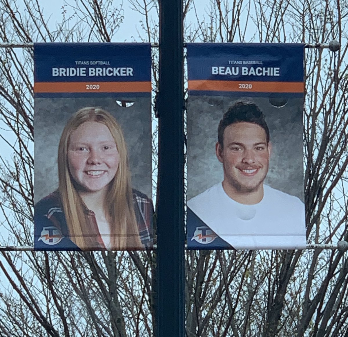 BMboosters's tweet photo. Thank you Mayor Kleem, Service Director Paul Anzalone &amp; The City of Berea for allowing the Berea-Midpark Athletic Boosters to hang our Spring Senior Athletes’ banners. Most are up and should be done by this afternoon.  Banners are on Front Street and W. Bagley Road. https://t.co/bEJPQeAJMU