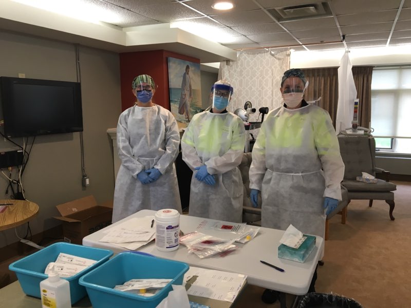 Our Community Care Team was able to complete over 150 COVID 19 tests for Huronview LTC yesterday in partnership with Huron Perth Public Health. <a href="/HPPublicHealth/">Huron Perth Public Health</a> @hpha_news <a href="/OCPSecretariat/">Ontario CP Secretariat</a> <a href="/OntParamedic/">OntarioParamedic.ca</a> @brucelauckner