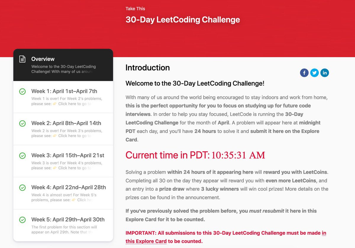 tukhfatov's tweet image. Completed #30DayLeetCodingChallenge