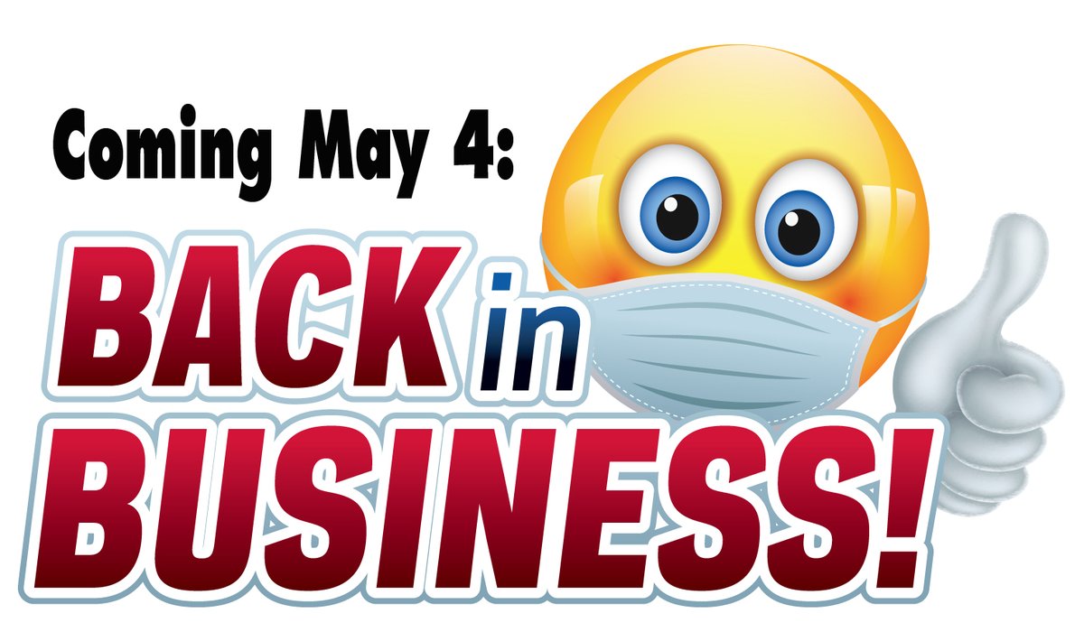 BEX_cbahm's tweet photo. Business owners and employees can look forward to some relief -- Phase 1 of re-opening in the coronavirus era begins Monday, May 4. Details: https://t.co/qGiphy7IoI…can-reopen-may-4/ https://t.co/qiMDDLI1i9