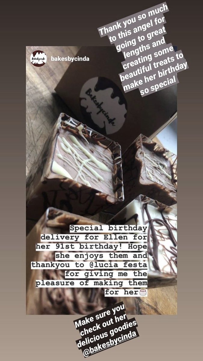 Special birthday delivery today for a lovely lady called Ellen, will be her 91st birthday and I made her mixed milk chocolate, dark chocolate and white chocolate mousses with chocolate drizzled on top, thankyou to Lucia Festa for giving me the pleasure to make them for her❤️ x