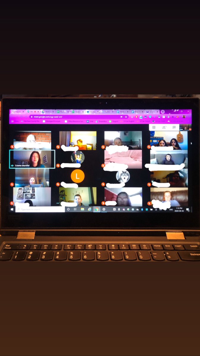 PalmerRapids_PS's tweet photo. Celebrating Firsts!  Ms. Mantifel’s Grade 5/6 had their first Google Meet today. It was so nice to see everyone and have a conversation. Great questions and awesome learning!!! #PRPSRocks #emergencyonlinelearning #wemissyou https://t.co/bOBtGc4fIj