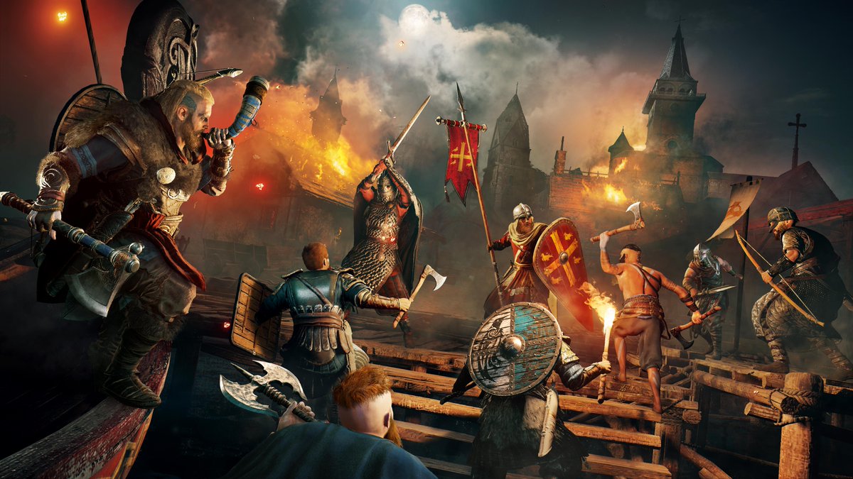 IGN's tweet photo. Assassin’s Creed Valhalla will support Smart Delivery for Xbox, letting you buy it once and play it on both Xbox One and Xbox Series X. https://t.co/cW5pEohjSD https://t.co/30o7gmnN4W