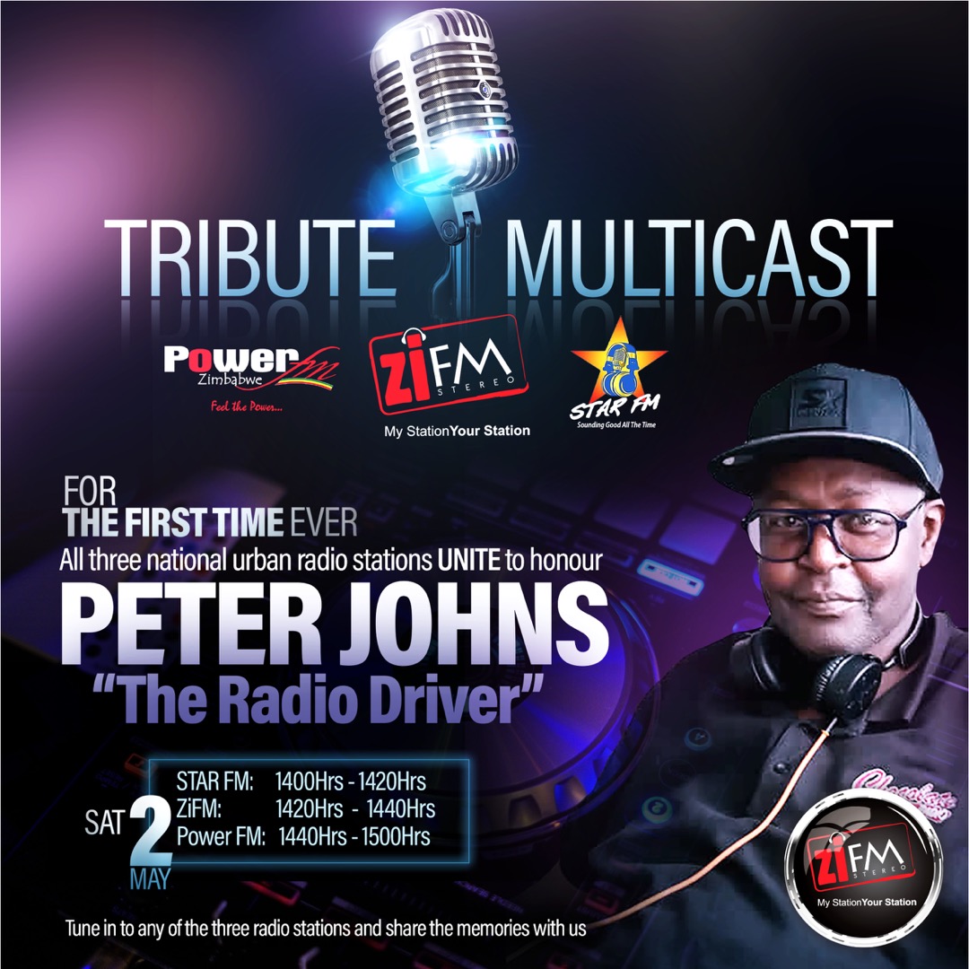 ZiFM Stereo (@zifmstereo) on Twitter photo For the first time ever, the three national urban radio stations, <a href="/powerfmzimbabwe/">powerfmzimbabwe</a>, <a href="/StarfmZimbabwe/">Star FM</a> and <a href="/ZiFMStereo/">ZiFM Stereo</a> will unite for an EPIC one-hour-long simulcast in tribute to the legendary Radio Driver, Peter Johns. <a href="/DJPeterJohns/">Remembering DJ Peter Johns</a> For the first time ever, the three national urban radio stations, <a href="/powerfmzimbabwe/">powerfmzimbabwe</a>, <a href="/StarfmZimbabwe/">Star FM</a> and <a href="/ZiFMStereo/">ZiFM Stereo</a> will unite for an EPIC one-hour-long simulcast in tribute to the legendary Radio Driver, Peter Johns. <a href="/DJPeterJohns/">Remembering DJ Peter Johns</a>