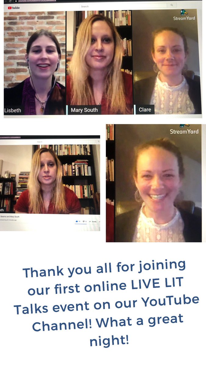 penbrush's tweet photo. Thank you to everyone who joined our YouTube Livestream of last night’s #LITTalks with @marysouth and @clarebeams ! Stay tuned for our future online events! https://t.co/CB61tWOO2e
