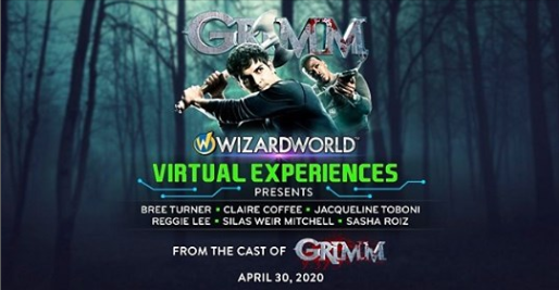 WW's Virtual Experiences: Grimm w/ Bree Turner <a href="/clairecoffee/">Claire Coffee</a> <a href="/jtaboner/">Jacqueline Toboni</a> <a href="/MrReggieLee/">Reggie Lee</a> Silas Weir Mitchell &amp; <a href="/sasharoiz/">sasha roiz</a> will start in 1 hour!

Tune in for a FREE live Q&amp;A at:
Twitch: twitch.tv/wizardworldvir…
Youtube: youtube.com/wizardworld
&amp; Facebook Live!
