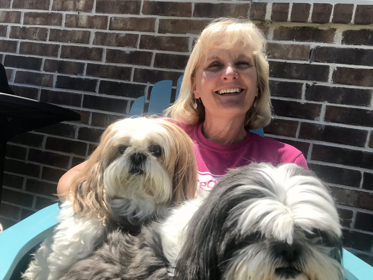 StaceyFawley's tweet photo. Time for a sunny computer break with Willie &amp; Nelson! It’s a beautiful day in my neighborhood. 😎 #thankfulthursday @siglerstars  #SiglerNation. https://t.co/7AW0lWqTZX