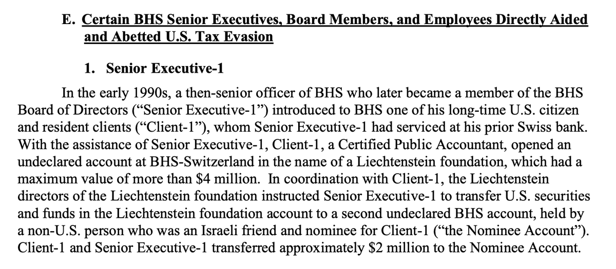 Um. Guys. This looks distinctly like the senior management of Israel's largest bank is implicated in a RICO case with U.S. citizens.This don't look like a parking ticket.