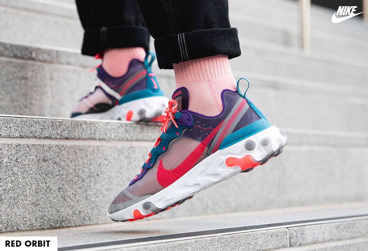 nike react element 87 red orbit on feet