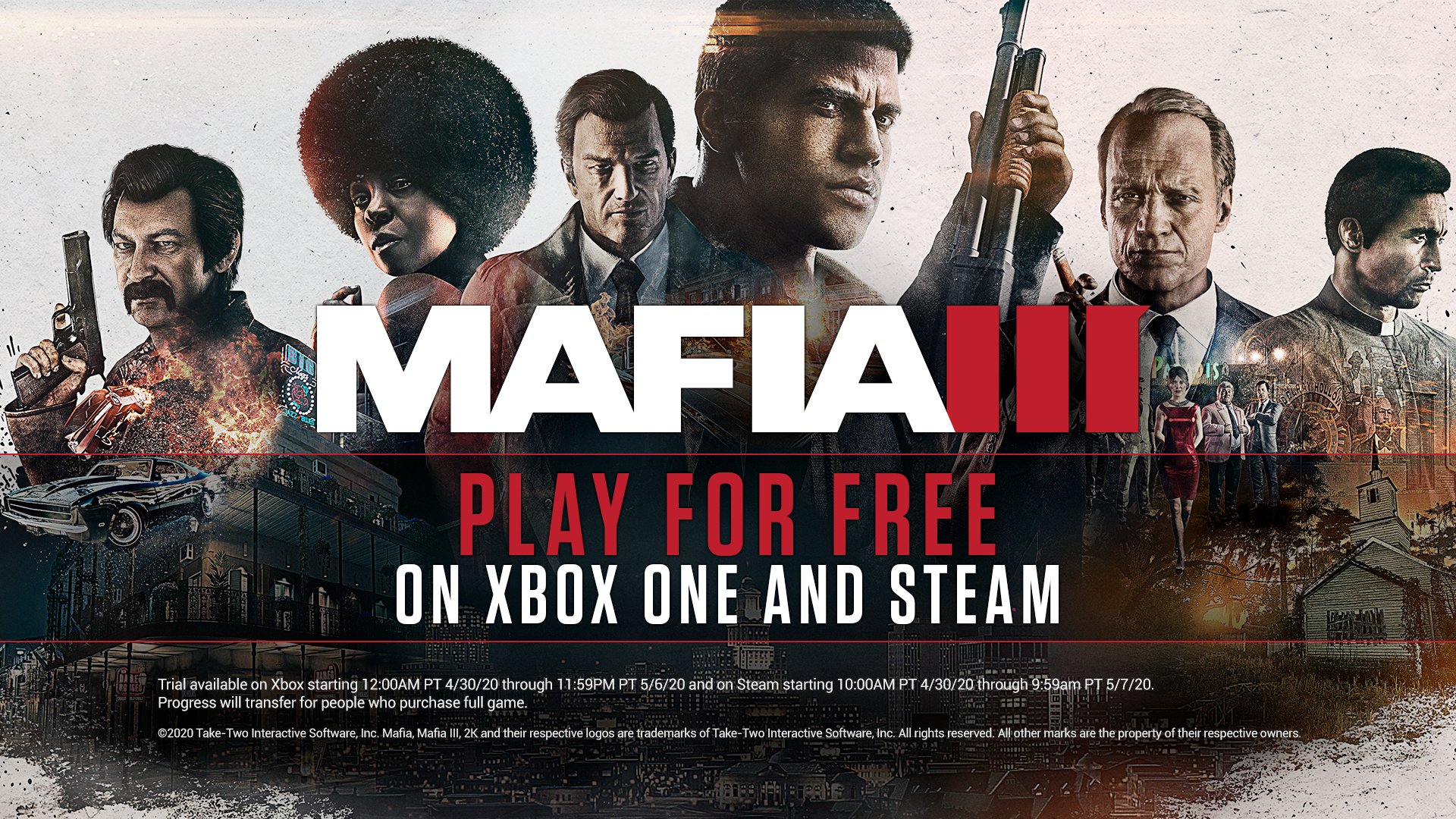 2K on X: Looking for a new game to try on Xbox One or Steam? Take your  shot at Mafia III, now playable for free thanks to 2K's Give Back Project.  Learn