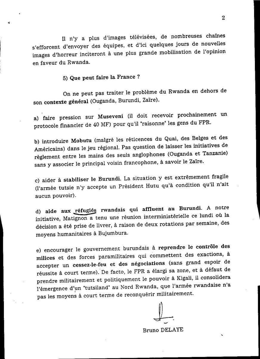 Bruno M Fragolat On Twitter Following The Visit Of Jerome Bicamumpaka And Jean Bosco Barayagwiza The 27th Of April 1994 With French Officials In Paris You Can See The Disgusting Report From