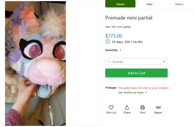 Moon2Umbriel's tweet photo. #furry Premade mini partial @TheDealersDen 

New #fursuit mini partial https://t.co/vcBSwgr84i

#thedealersden #fandom #auctions https://t.co/aPvgaDS290
