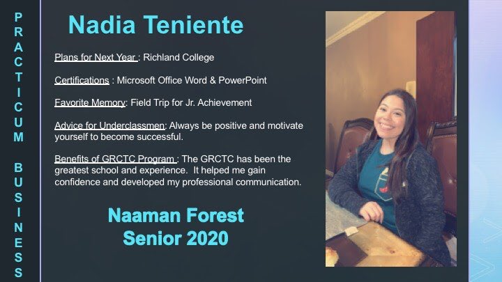 GR_CTC's tweet photo. Our Senior Spotlight of the Day from our Business Practicum class! #GISDAlwaysConnected #careerREADY #GRCTCnext https://t.co/2IQGaapC6z