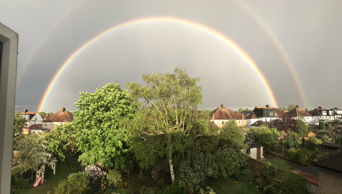 Pickles_72's tweet photo. @MoulshamInfants double  🌈 🌈what a beautiful sight. MIS is directly under the left hand side. https://t.co/BRHMeuWa4S