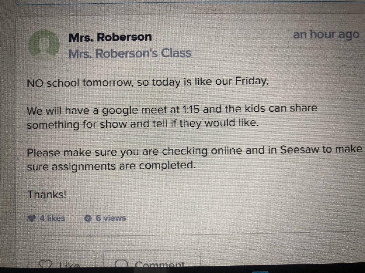 #CISDRocks Mrs. Roberson has Show &amp; Tell with her kids today! @CityViewElem