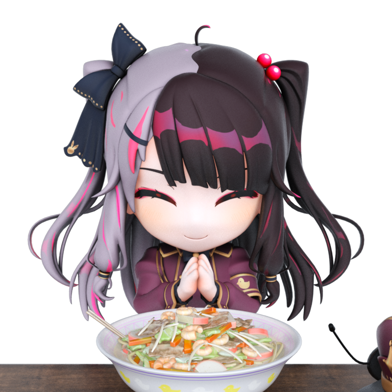 「?いただきます!
#れなの鳥っくあーと 」|InabaTewi@にじそ07・wf2023sのイラスト