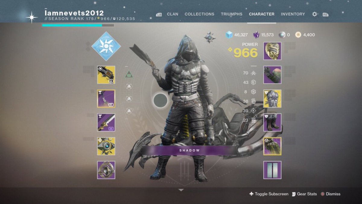 TheCheeseSports's tweet photo. @Bungie Ninja hunter! No invis needed haha! https://t.co/UTXCHaa1ms