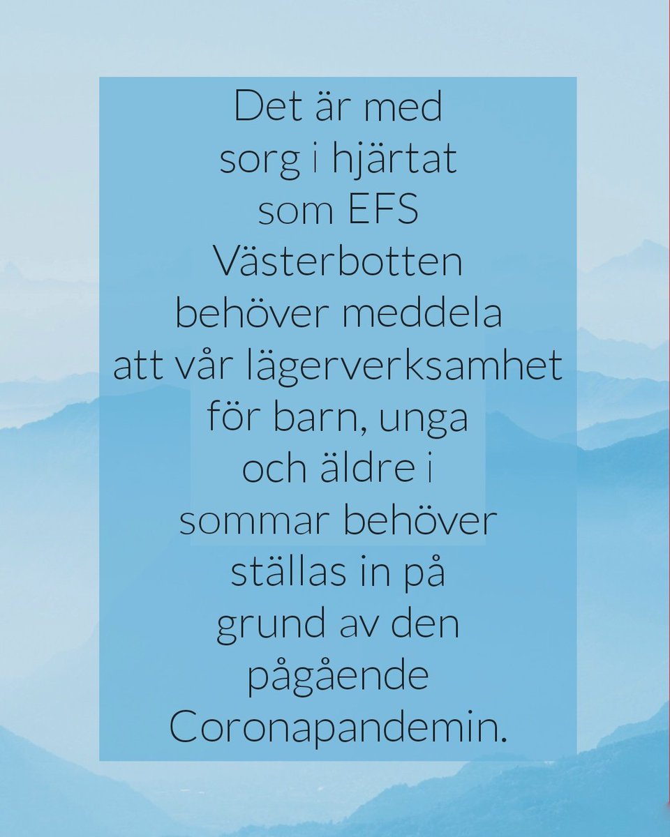 efsvasterbotten's tweet photo. Processen har inte varit lätt och samtal har förts med berörda instanser. Beslut fattades av EFS Västerbottens arbetsutskott under deras senaste möte. 
 https://t.co/vjDAwtVdFx 
Vid frågor och funderingar kontakta ordförande Hans Jakobsson. 
070-394 89 75 hans.jakobsson@allt2.se https://t.co/QWOZXmq0cI