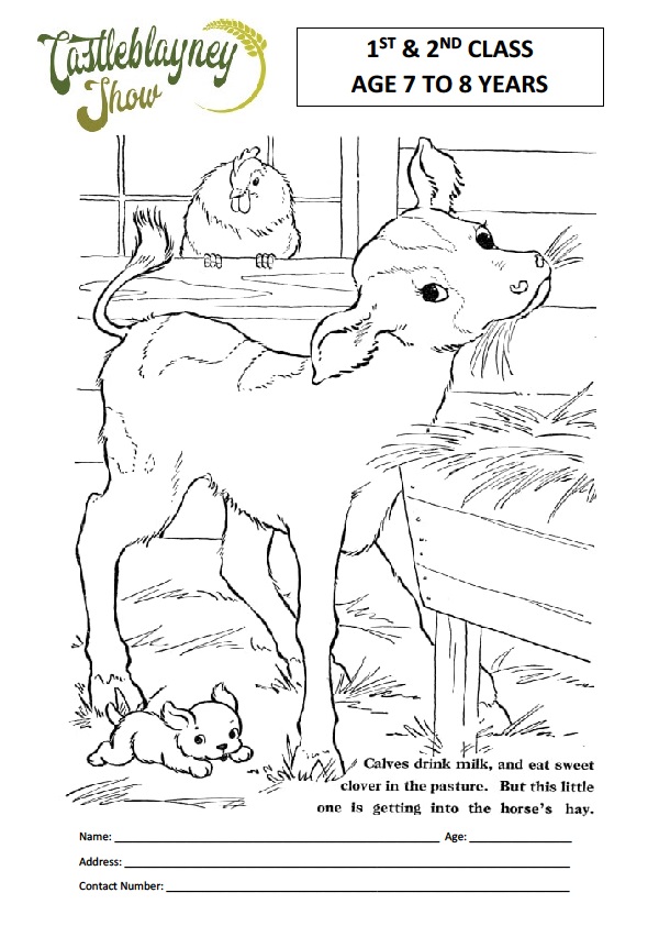 1st and 2nd class Colouring Sheet