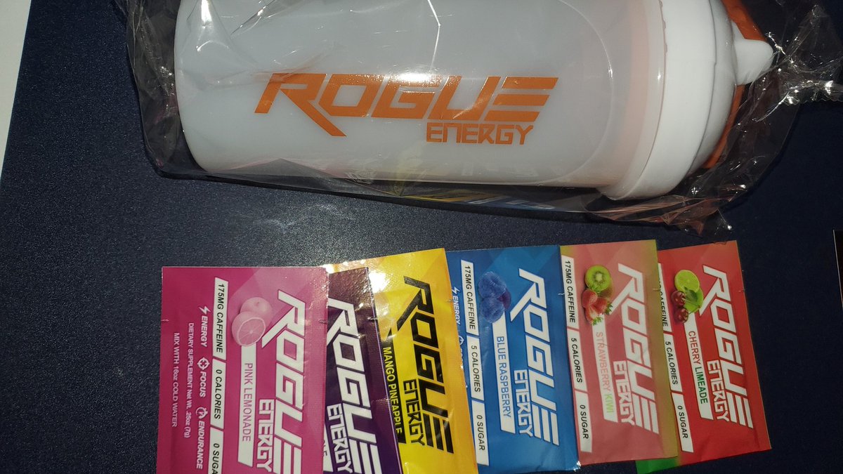 kmathew98's tweet photo. Excited to try my new @TheRogueEnergy starter pack! #HighVoltage https://t.co/TACgTjUGdV