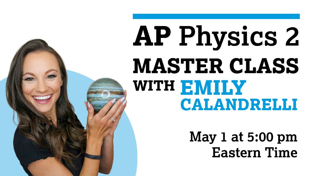 AP_Trevor's tweet image. AP Physics 2 students and teachers are invited to join a special #APMasterClass tomorrow with @TheSpaceGal, MIT engineer, astronautics expert, host of @XplorStation, and advocate for women in STEM.

Set a reminder to watch her #APMasterClass: youtu.be/bDiAuzGybTI.