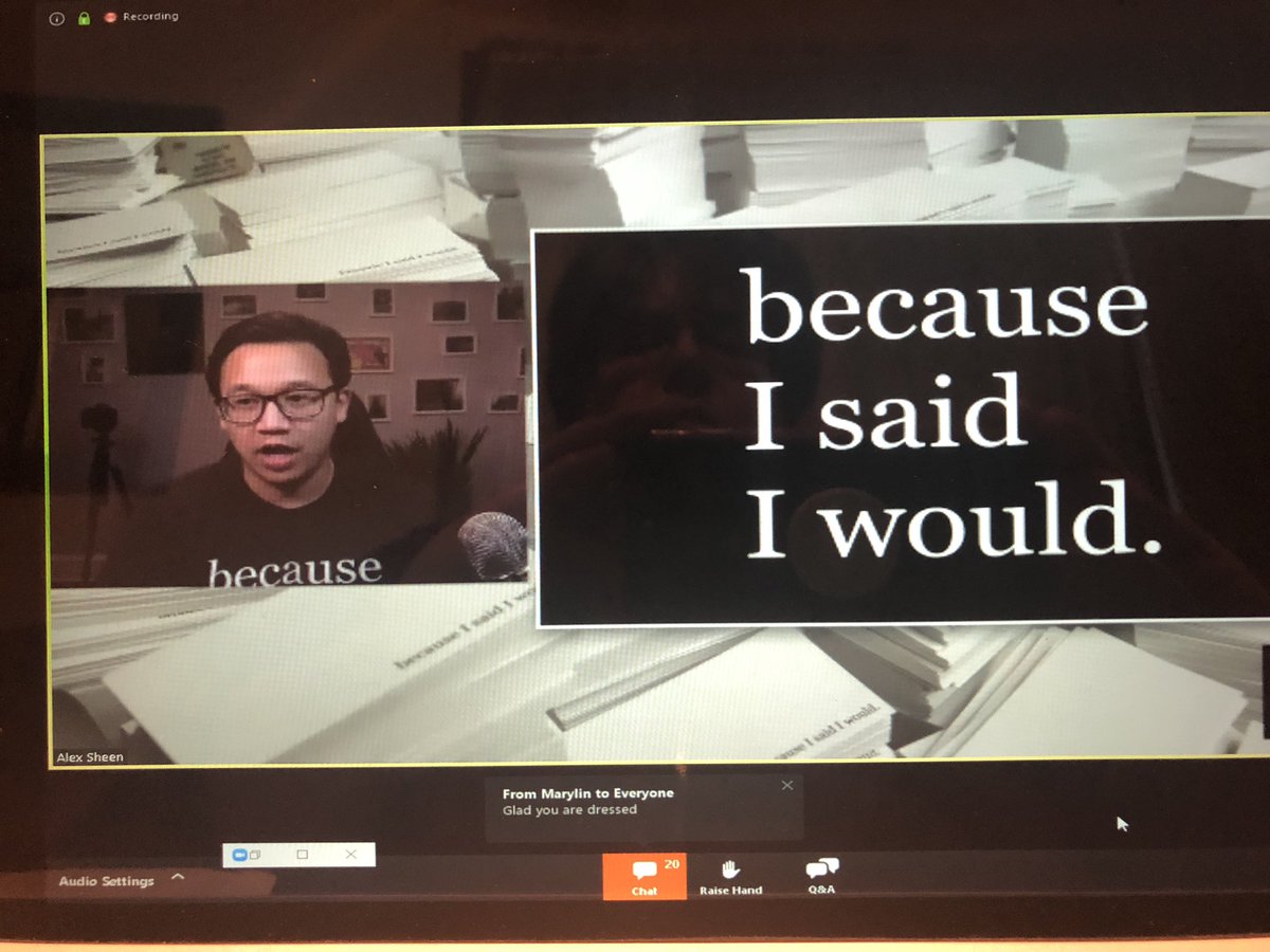 lombard_karen's tweet photo. Alex Sheen because I said I would webinar tonight. So motivational. #OAEYC https://t.co/jAdPyQzJZ9