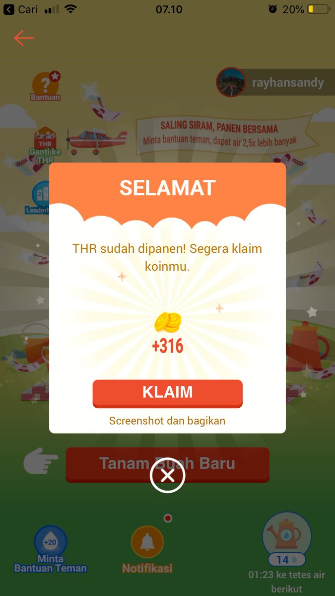 hasil panen hari ini di <a href="/ShopeeID/">Shopee Indonesia</a> #ShopeeTanamTHR10M