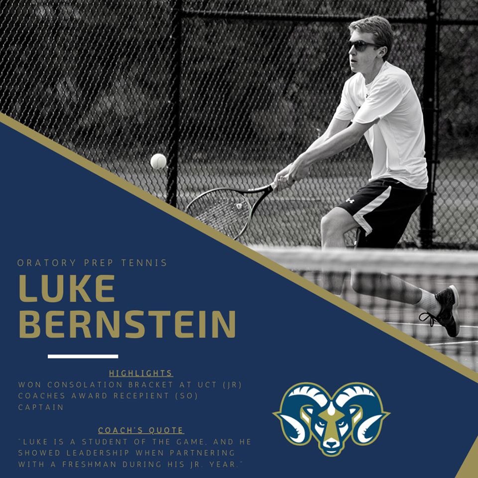 OratoryPrep's tweet image. Tennis Senior Day 2020! We are so grateful for the Class of 2020 Spring Athletes. They are fantastic representatives of our school and community. (2/2) #RAMSFOREVER