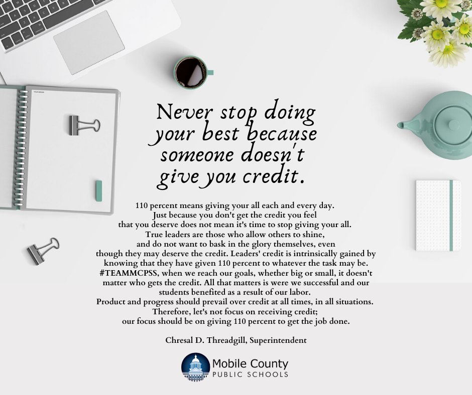 Evening Motivation from Superintendent Threadgill.....