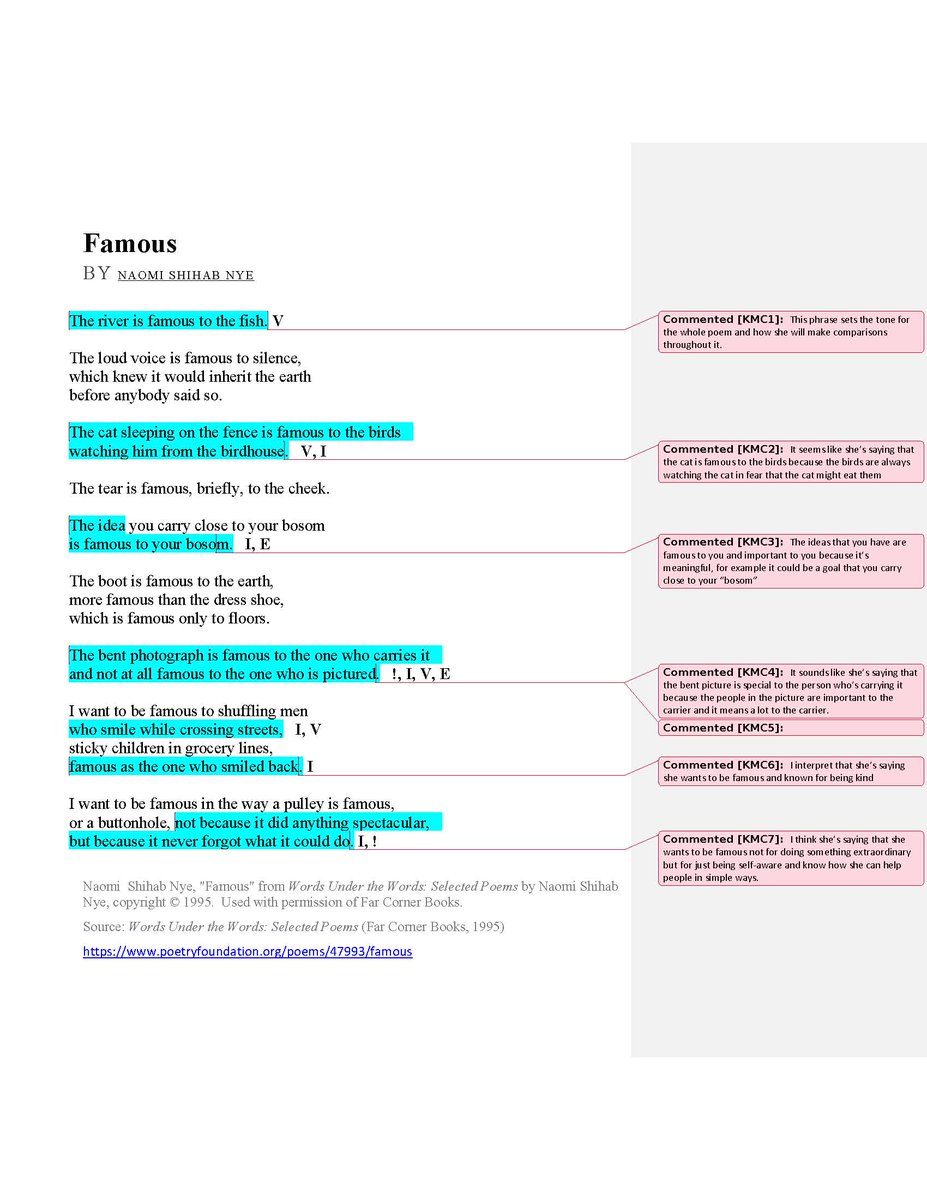 RCPS_MDC_VA's tweet photo. Included in this tweet are four examples of student work from Mr. Winfield's English 10 class at Rappahannock High School where his students explored Naomi Shihab Nye's poem by taking annotated notes and completing dual entry journals. #poetry #poetrylovers https://t.co/dWX8ZsVGln