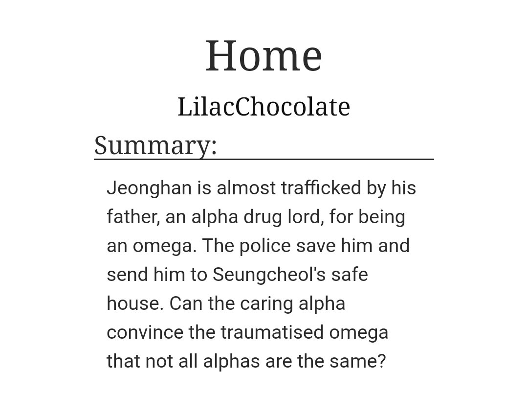 Homeby  @LilaChocolate17 (ao3: LilacChocolate)-jeongcheol + more-hannie deserves the best úwù -cheol? king.-can't wait for more! https://archiveofourown.org/works/20113249 