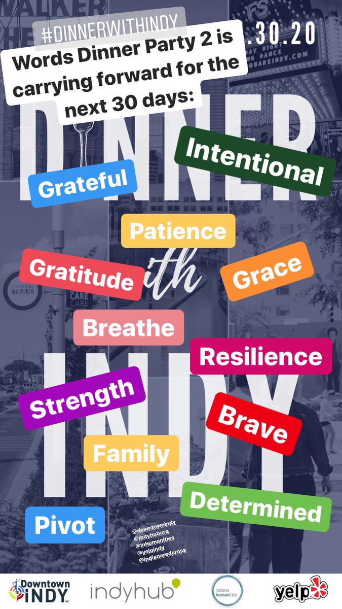 kibiorg's tweet photo. Share one word you’re carrying forward with you over the next 3️⃣0️⃣ days. ❤️ #DinnerWithIndy #invited2dinner https://t.co/Uv1uEOZfcH