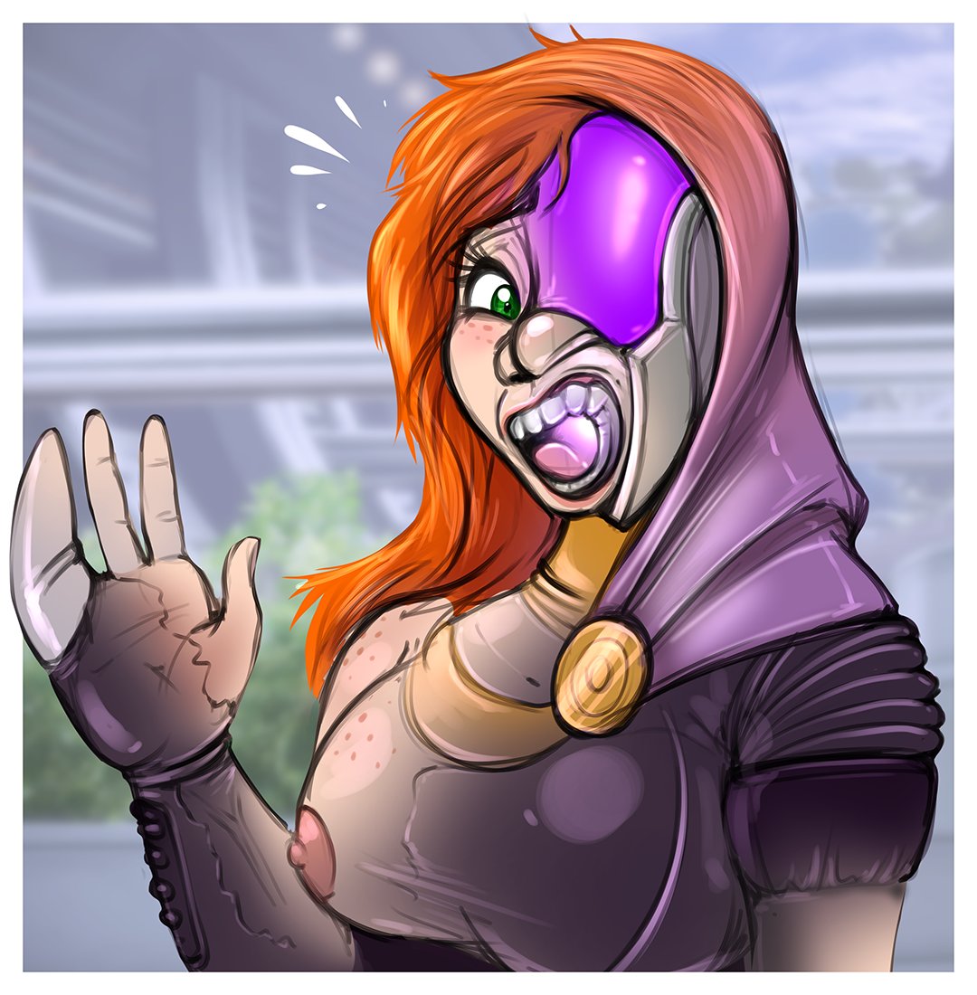 ting uformel karton Redflare500 on Twitter: "Little doodle I did in stream today of Sammy  becoming Tali from Mass Effect, complete with her face morphing and  twisting into a Quarian mask~ https://t.co/KGqW8Af3iB" / Twitter