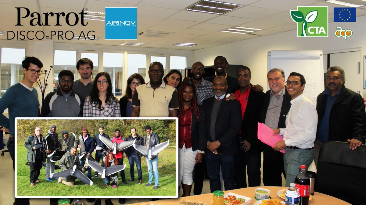 #CTALegacy: 6-10 Nov 2017: Training of 2nd group of #UAS operators at <a href="/ParrotB2B/">Parrot Business Solutions</a> /AIRINOV in #Paris attended by 7 entrepreneurs from #BurkinaFaso, #Cameroon, #Jamaica, #Nigeria &amp; #Zambia, now members of <a href="/AfGoesDigital/">Africa Goes Digital Inc.</a> | <a href="/CTAflash/">CTA</a> support I #UAV #RPAS #drones #PrecisionAg #agtech