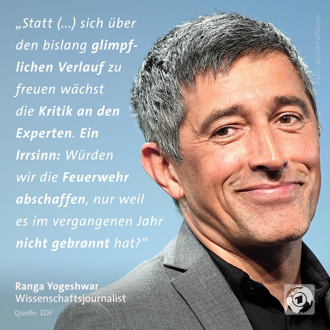 Yogeshwar beklagt eine Verschiebung der öffentlichen Stimmung gegenüber Virologen vom Rationalen ins Emotionale. #Coronavirus #COVID19 #WirvsVirus