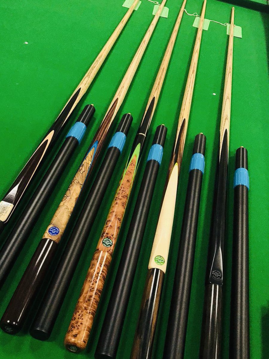 CueSportsYorks's tweet photo. We have these beauties on their way from Dean Jones Cues 😍 #newcue #handmade #handspliced #matchingmini https://t.co/PGVc61iDO1