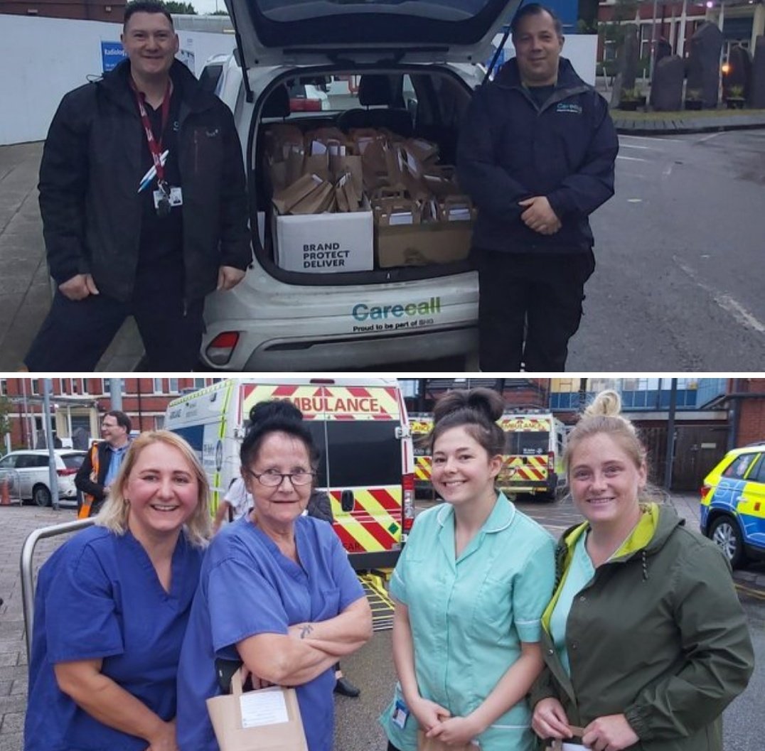 carecallmonitor's tweet photo. Some of the team made it over to Stepping Hill for tonight's #ClapforCarers and gave out 100 of our #KeepStockportSmiling goody bags to NHS staff and members of the public who came out to support them! We could not be prouder to support Stockport during this time! https://t.co/3w0HYJRcLg