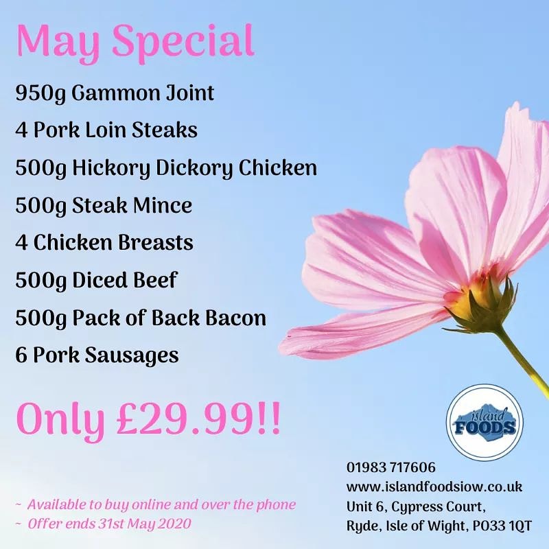 Available to buy online now islandfoodsiow.co.uk
Or call 01983 717606 to order over the telephone