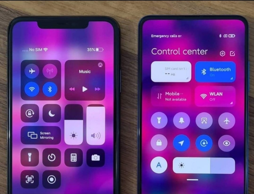Coisas_Android's tweet image. &quot;Pode copiar só não faz igual&quot;

iPhone       /      Xiaomi