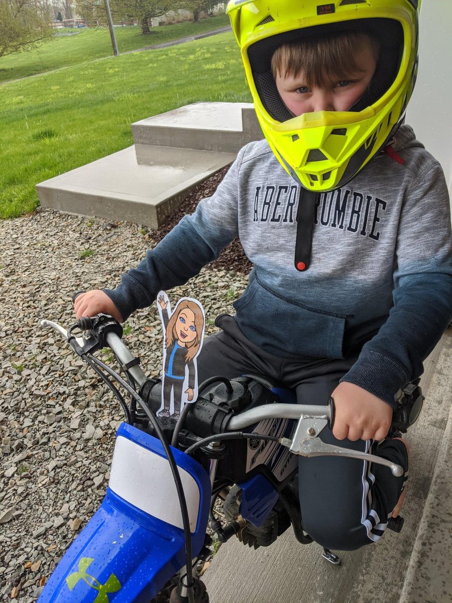 ToniECarroll12's tweet photo. #flatcarroll More fun with Logan today! I got to ride in a Lamborghini and on a dirt bike! Vroom zoom! πβ€οΈ and of course I was right there to help him with his school work! #flatteacher @JoeWalkerES https://t.co/ySUP89OEnK